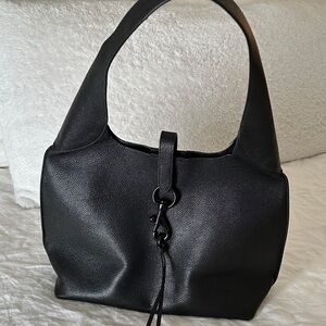 Rebecca Minkoff Megan Black Leather Hobo Bag